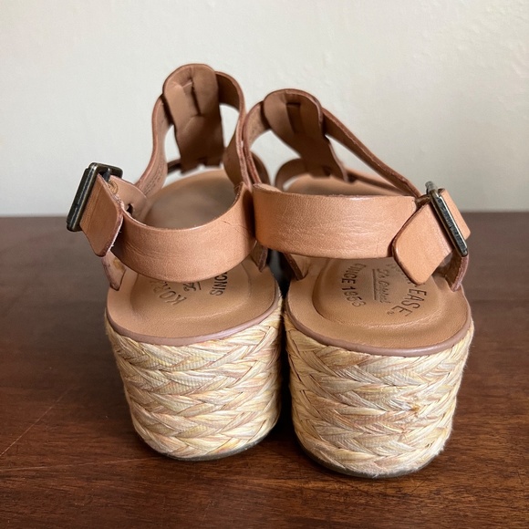 Kork-Ease Ande Nude / Tan Wedge Leather Sandals - women's US size 9 EU size 40.5 - Picture 3 of 6